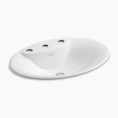 Chậu rửa gang tráng men dương vành Kohler Maratea K-2831-8-0