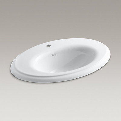 Chậu rửa gang đúc tráng men dương vành Kohler Revival K-2950T-1-0