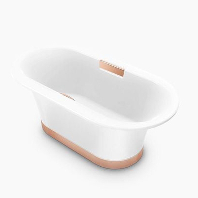 Bồn tắm đặt sàn gang tráng men 1.5m Kohler Volute K-20379T-GR-0