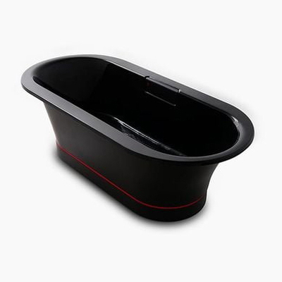 Bồn tắm đặt sàn gang tráng men màu đen 1.5m Kohler Volute K-23746T-7