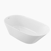 Bồn tắm lithocast đặt sàn hình oval 1,6m Kohler Brazn K-21388T-0