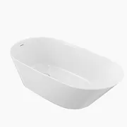 Bồn tắm lithocast đặt sàn hình oval 1,6m Kohler Brazn K-21388T-0