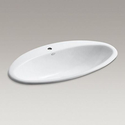 Chậu rửa gang tráng men dương vành Kohler Ellipse K-2886T-1