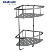 Kệ góc để đồ 2 tầng màu ghi xám Ecobath EC4067-2BU