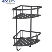 Kệ góc để đồ 2 tầng màu đen Ecobath EC4067-2MB