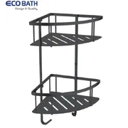 Kệ góc để đồ 2 tầng màu đen EcoBath EC4067-2MB