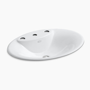 Chậu rửa gang tráng men dương vành Kohler Maratea K-2831-8-0