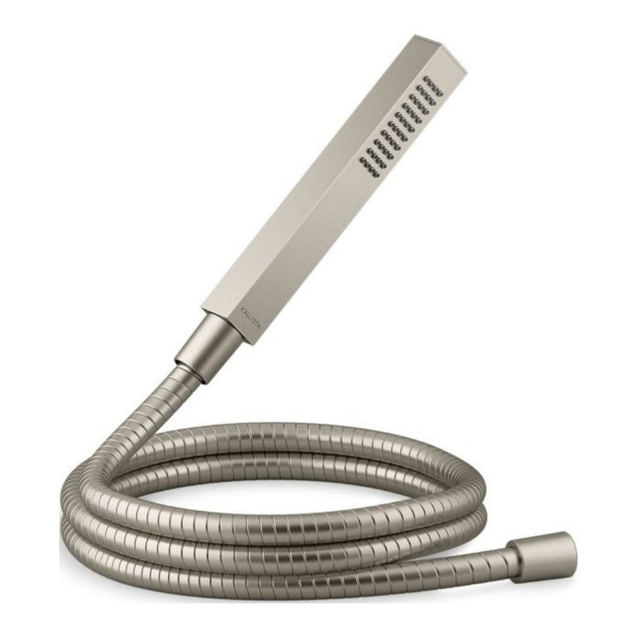 Bộ dây bát sen tắm cầm tay vuông màu nickel Kallista P32965-00-BN