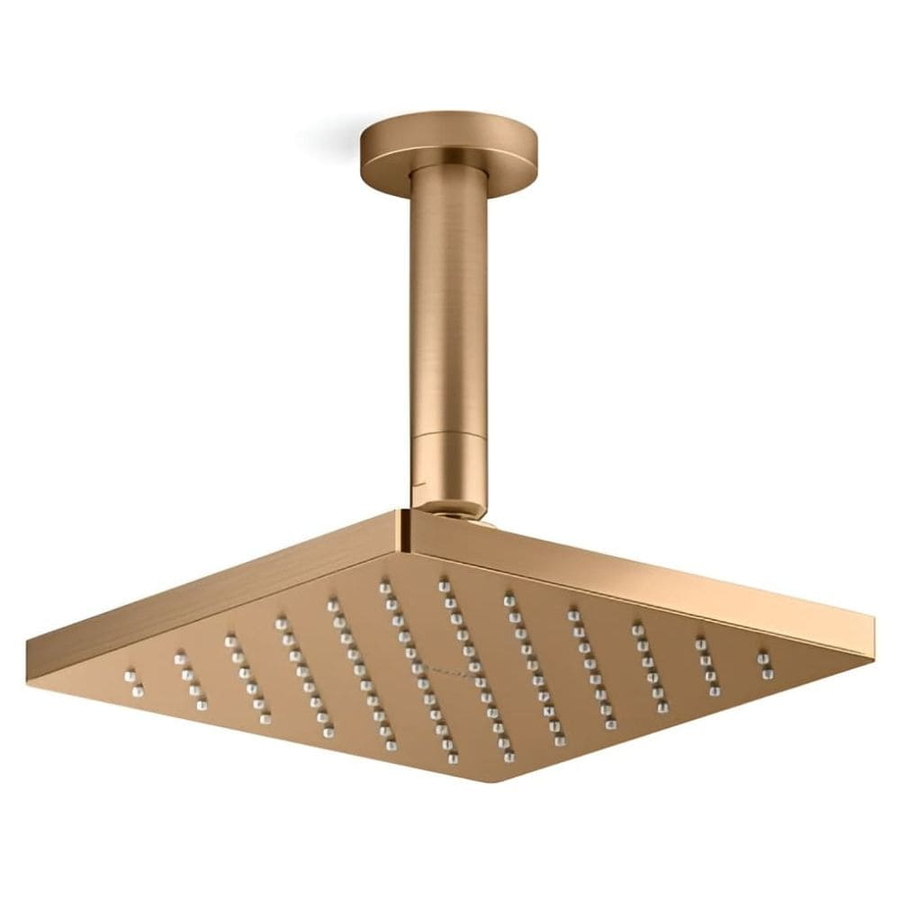 Bát sen tắm phun mưa hiện đại vuông 7" màu đồng Kallista P33298-00-BLH