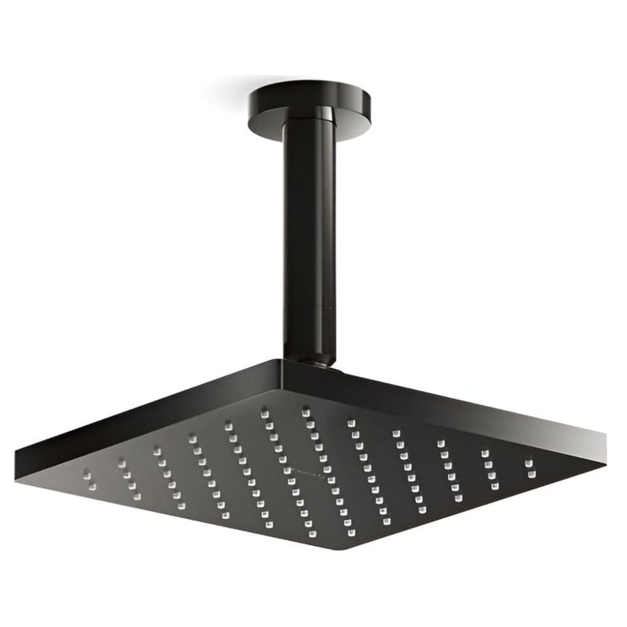 Bát sen tắm phun mưa hiện đại vuông 7" màu đen Kallista P33298-00-PGP