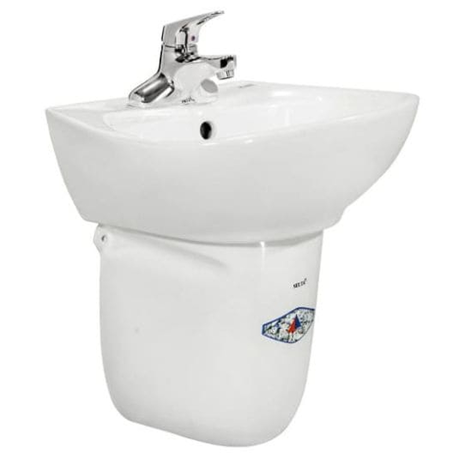 Chậu lavabo treo tường chân lửng Selta ST096