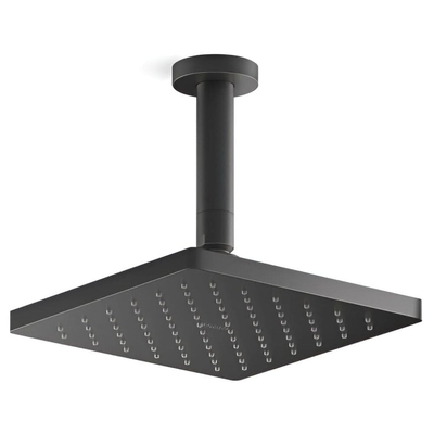 Bát sen tắm phun mưa hiện đại vuông 7" màu đen Kallista P33298-00-BL