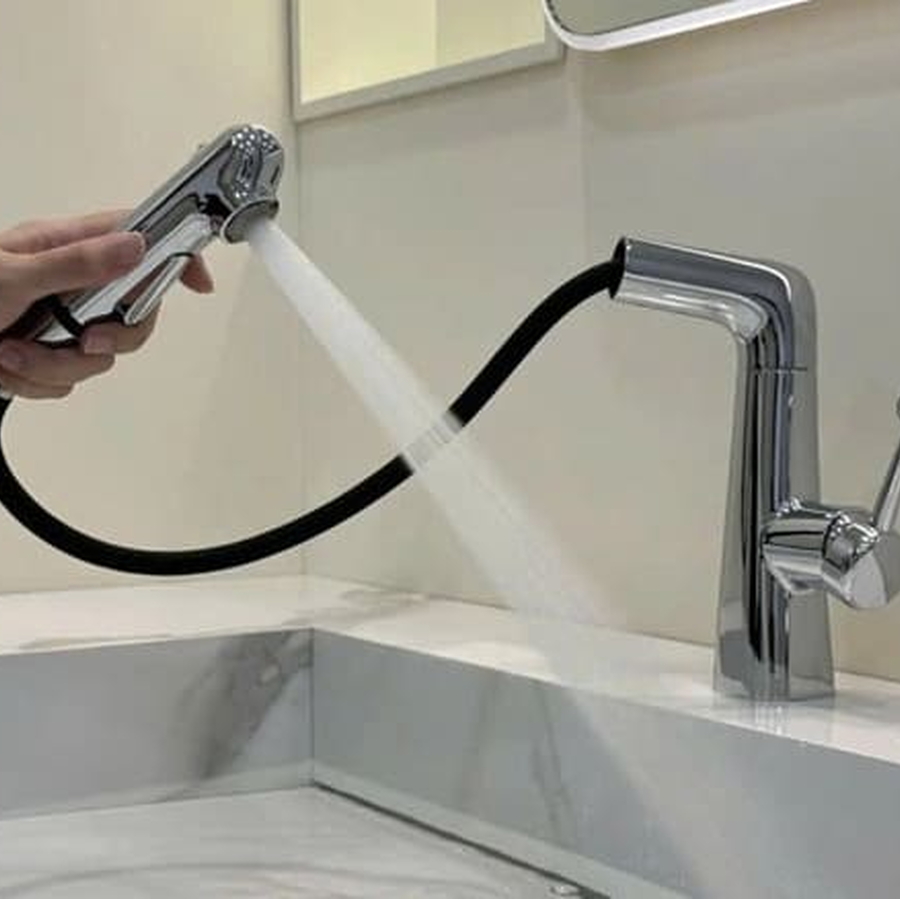 Vòi chậu rửa mặt dây rút CleanMax VDR188CR