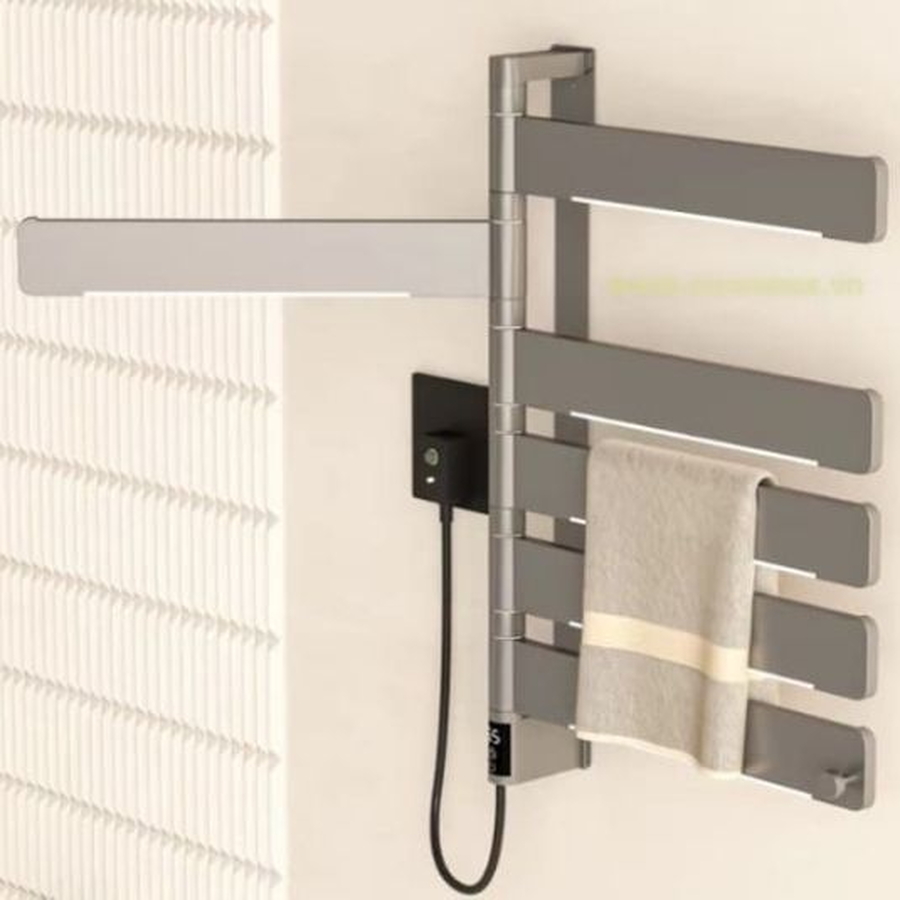 Dàn Sấy Khăn Xoay Tích Hợp Kệ CleanMax 666-6A