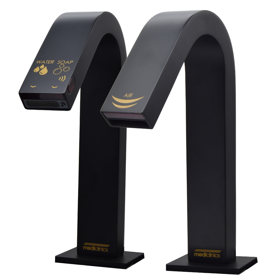 Máy sấy tay cảm biến kèm vòi nước hộp xà phòng Mediclinics UCM092AB