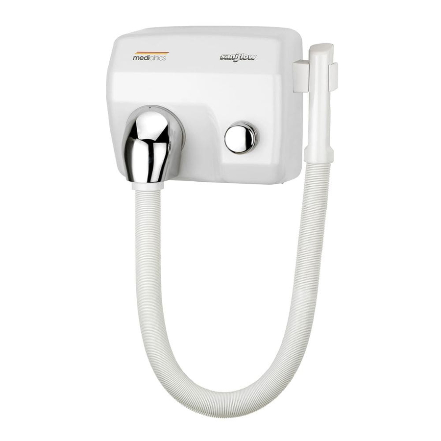 Máy sấy tóc treo tường nhấn nút Machflow Mediclinics SC1088HT