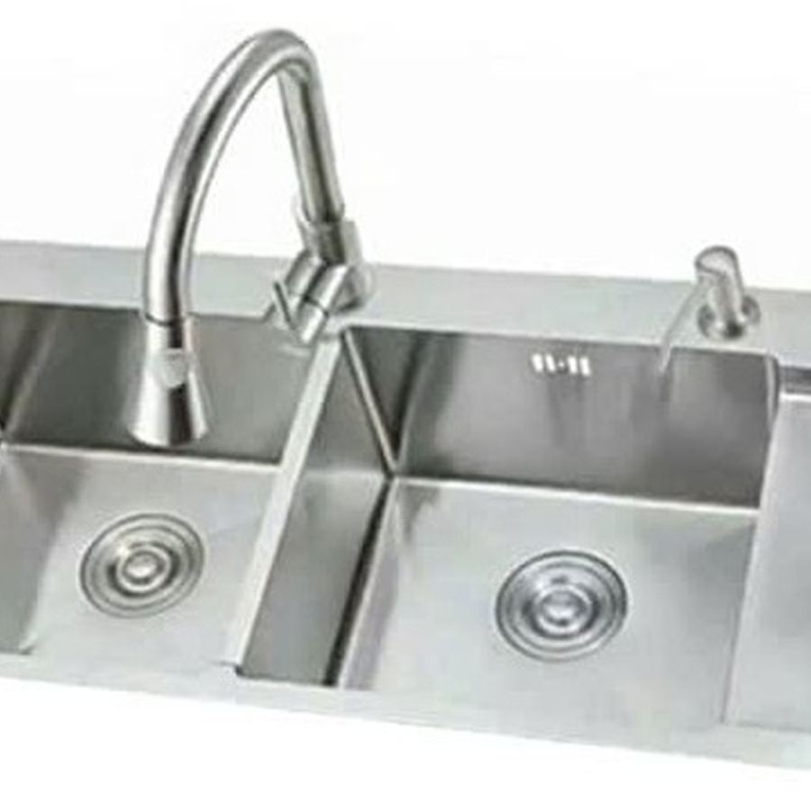 Chậu rửa bát 2 hố có bàn Hàn Quốc Cico ISD-1080