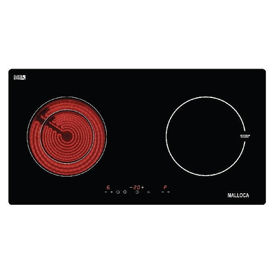 Bếp Điện Từ Malloca MH-02IR Kết Hợp Hồng Ngoại 2 Vùng Nấu 
