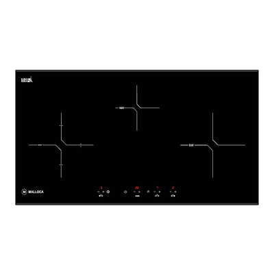 Bếp Điện Từ Malloca MH-03IR N Kính Âm Kết Hợp Hồng Ngoại 3 Vùng Nấu