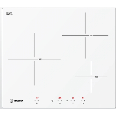 Bếp Điện Từ Malloca MI 593 WN Mặt Kính 3 Vùng Nấu 