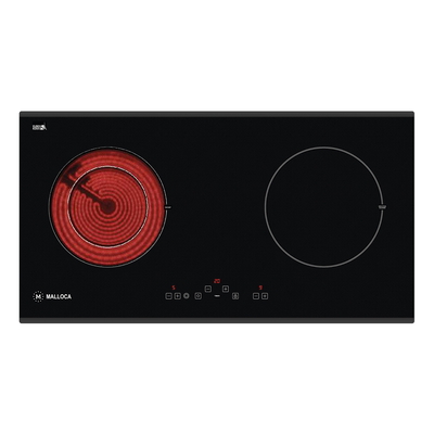 Bếp Điện Từ Malloca MH-02IR SB Kết Hợp Hồng Ngoại 2 Vùng Nấu