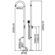Sen cây tắm nóng lạnh đặt ngoài trời Miken L-1098