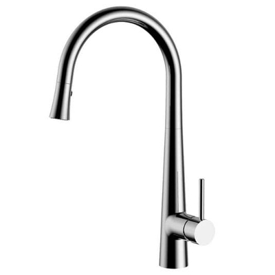 Vòi chậu rửa bát nóng lạnh dây rút màu crom Miken MK-1902C