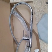 Vòi chậu rửa bát nóng lạnh dây rút màu crom Miken MK-1902C