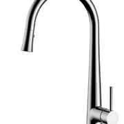 Vòi chậu rửa bát nóng lạnh dây rút màu crom Miken MK-1902C