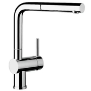 Vòi chậu rửa bát nóng lạnh dây rút màu crom Miken MKRB-2021