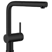 Vòi chậu rửa bát nóng lạnh dây rút màu đen Miken MKRB-2021B