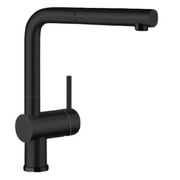 Vòi chậu rửa bát nóng lạnh dây rút màu đen Miken MKRB-2021B