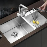 Chậu rửa bát 2 hố lệch Miken MKRB-7545L