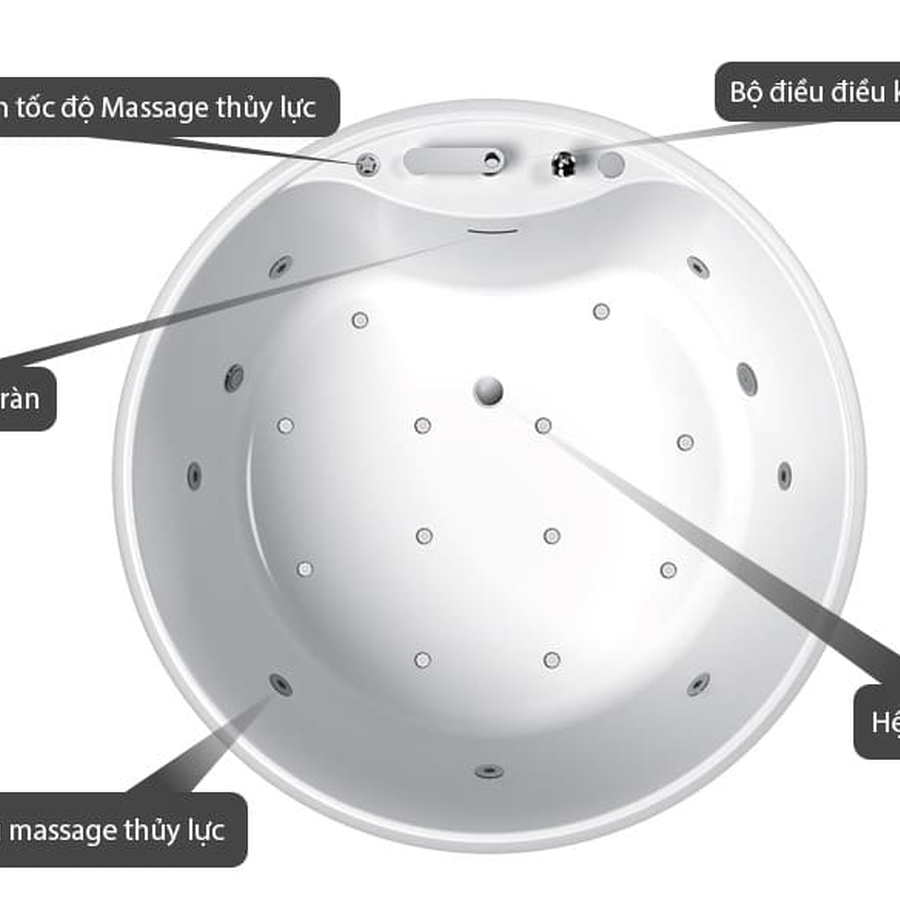 Bồn tắm massage Mowoen MW8303BHB-165