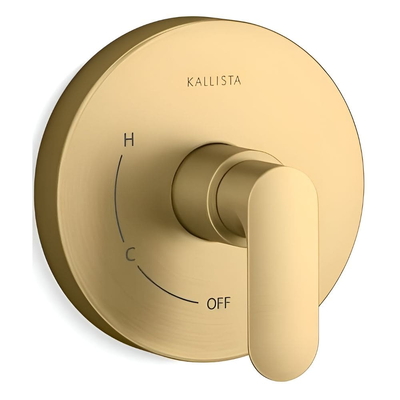 Mặt nạ điều khiển đơn sen tắm âm tường màu đồng Kallista P34130-LV-2MB