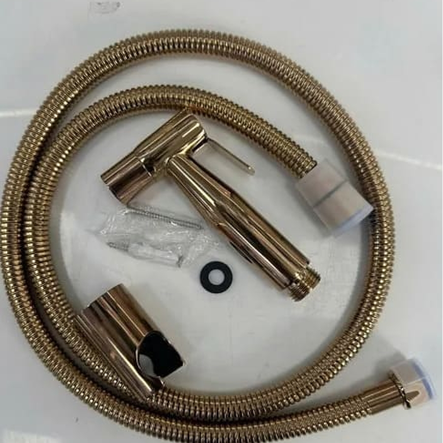 Vòi xịt vệ sinh nóng lạnh vàng hồng bóng Miken CFV-102A-RGB