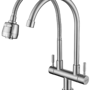 Vòi rửa bát nước lạnh đôi mạ chrome Karat KF-79-550-63