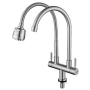 Vòi rửa bát nước lạnh đôi mạ chrome Karat KF-79-550-63