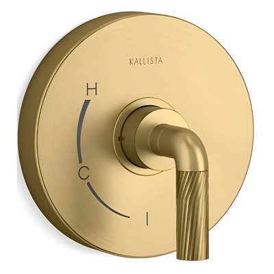 Mặt nạ điều khiển đơn sen tắm âm tường màu đồng Kallista P40880-LV-2MB