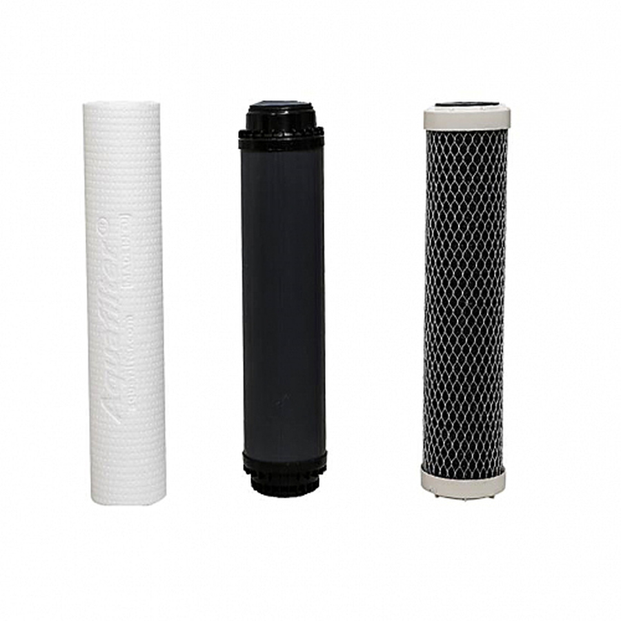 Bộ lõi lọc cấp 1,2,3 máy lọc nước (lõi than hoạt tính) Aquafilter