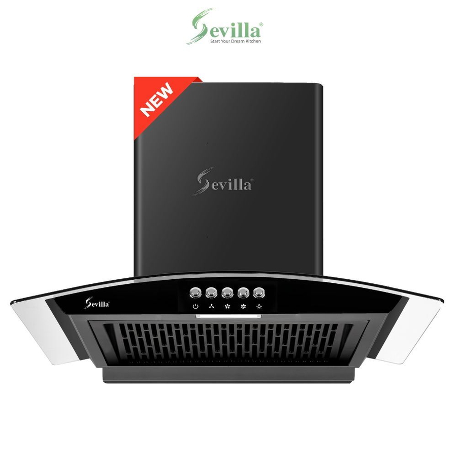 Máy hút khói khử mùi kính cong cao cấp Sevilla SV-6688