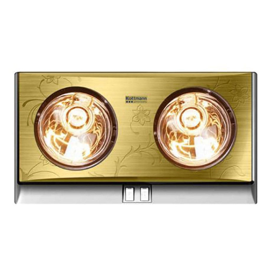 Đèn Sưởi Nhà Tắm Kottmann 2 Bóng Treo Tường K2BG