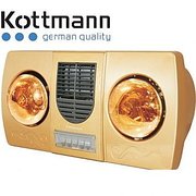 Đèn Sưởi Kottmann K2BHWG 2 Bóng Treo Tường Quạt Nóng