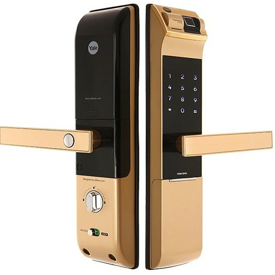 Khóa Điện Tử Yale YDM4109A Vân Tay Màu Gold