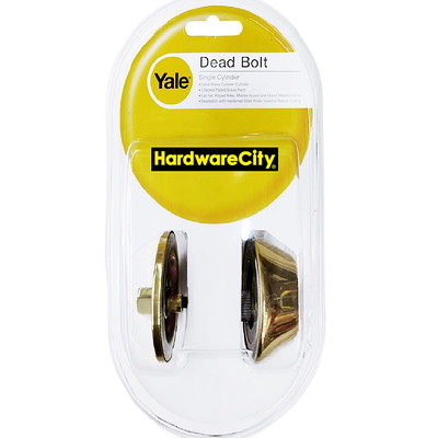 Khóa Cóc Một Đầu Chìa Một Đầu Vặn Yale V8111 US3 Màu Đồng Bóng