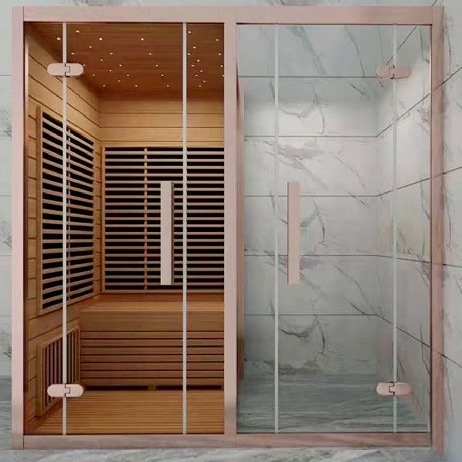 Phòng xông hơi khô kết hợp vách kính tắm Daros DR-9009