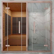 Phòng xông hơi khô kết hợp vách kính tắm Daros DR-9009