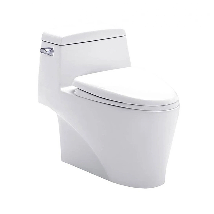 Bàn Cầu 1 Khối Nắp Êm COTTO C10527 Grand Riviera Xả Nhấn