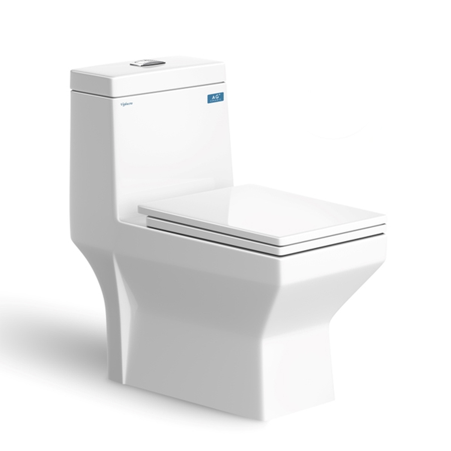 Bồn cầu 1 khối vuông nắp êm Viglacera V42