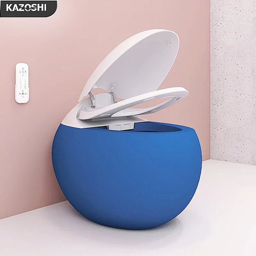 Bồn Cầu Trứng Thông Minh Kazoshi K29 màu xanh dương